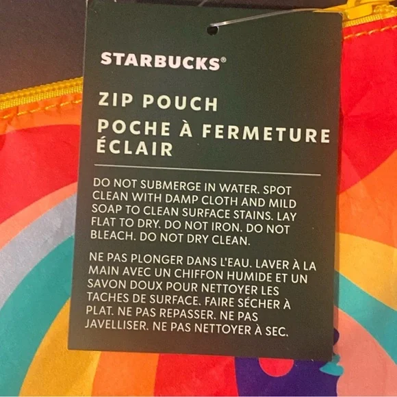 NWT Starbucks 2020 Pride Limited Edition Padded Tyvek Pouch - Picture 3 of 4